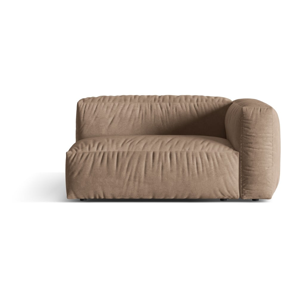 Világosbarna buklé kanapé modul (jobb oldali) Martina – Micadoni Home