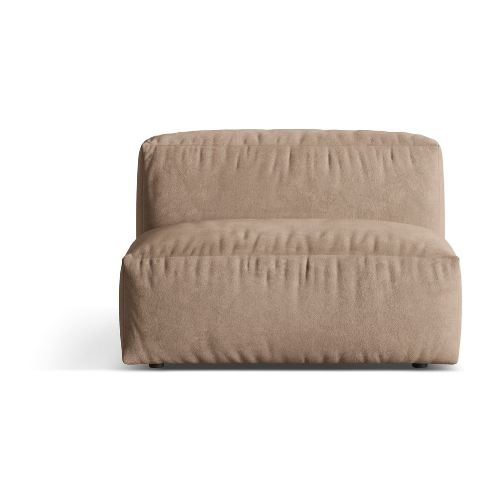Világosbarna buklé kanapé modul (középső rész) Martina – Micadoni Home