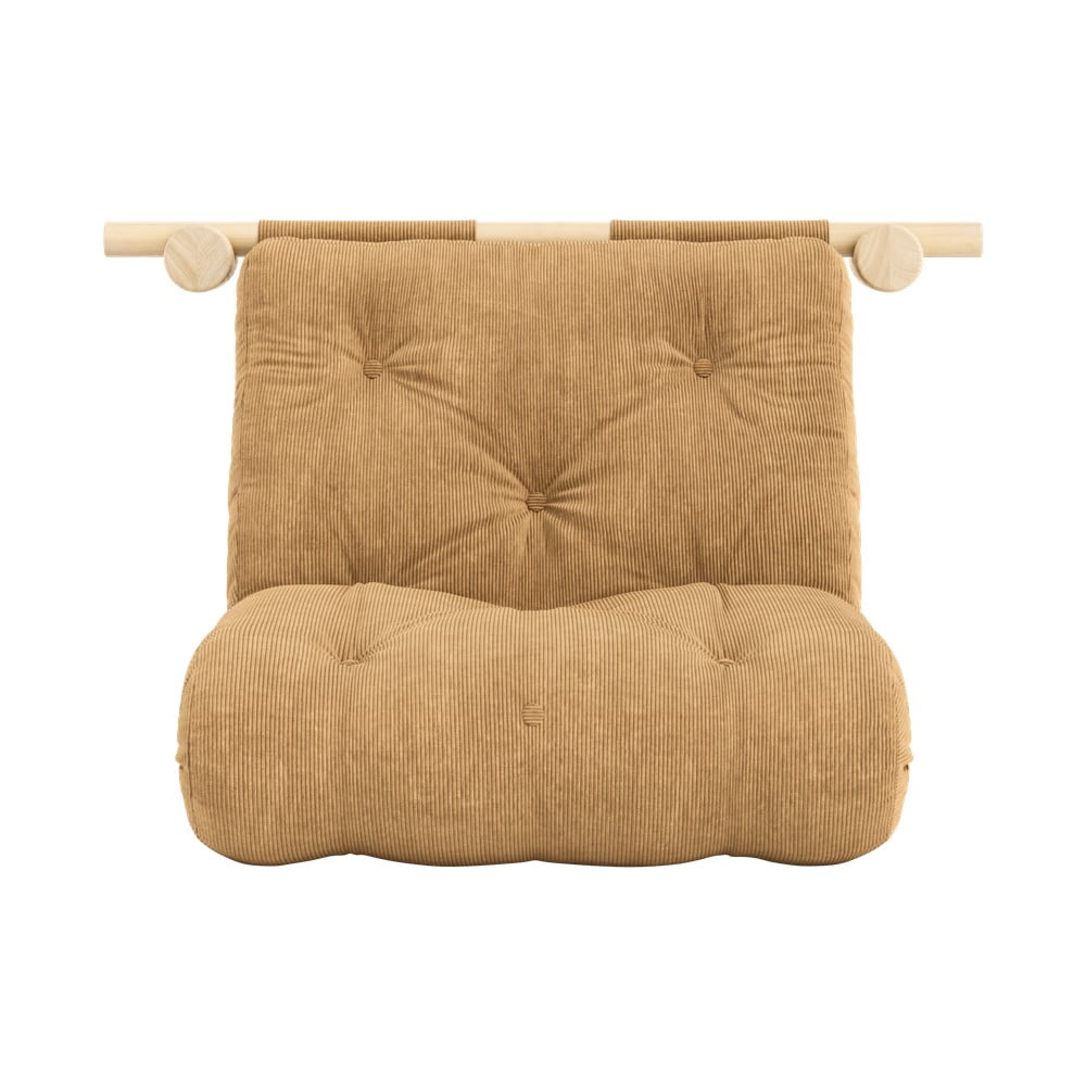 Világosbarna kordbársony fotel Hooked – Karup Design