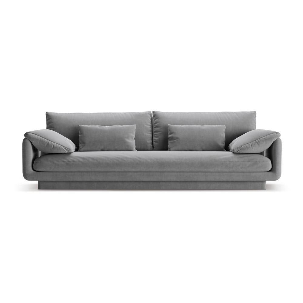 Világosszürke bársony kanapé 250 cm Torino – Micadoni