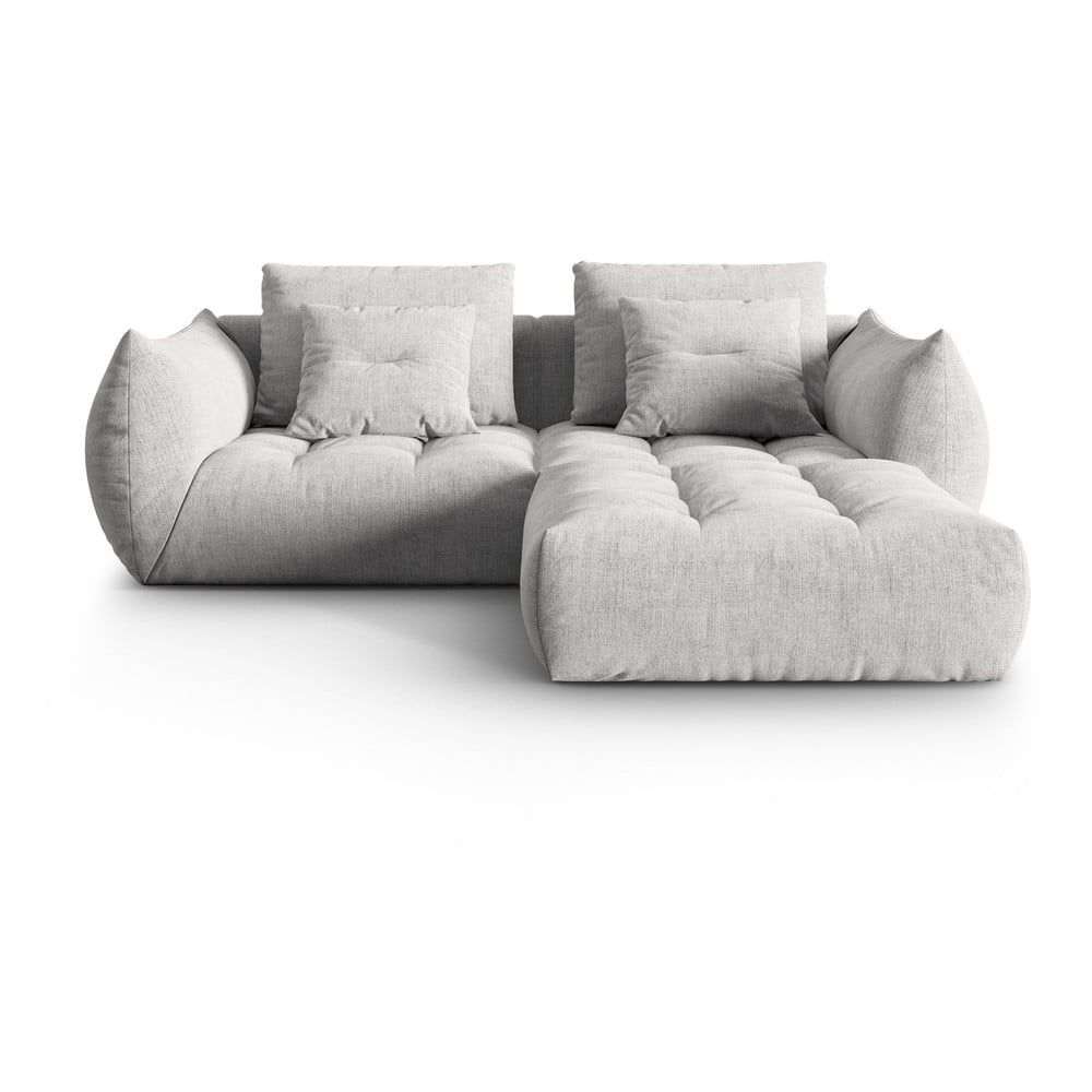 Világosszürke sarokkanapé (variálható) Bloom – Micadoni Home