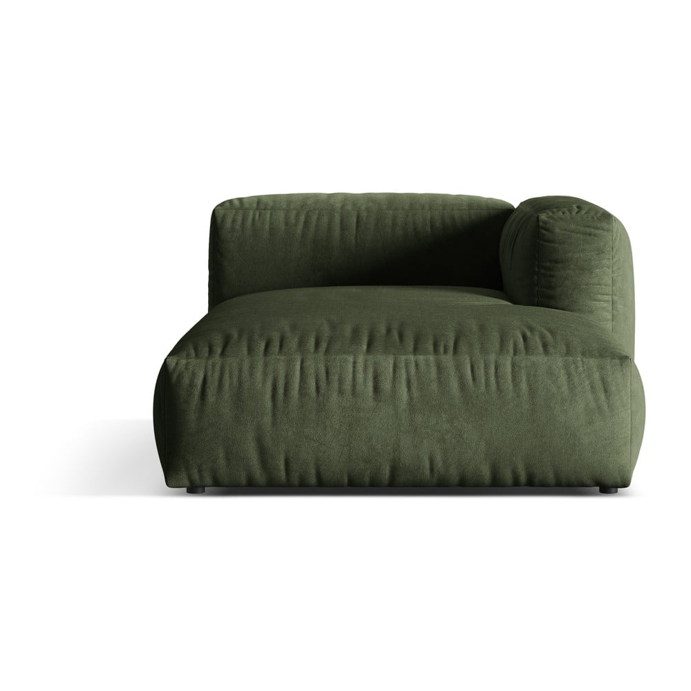 Zöld buklé kanapé modul (jobb oldali) Martina – Micadoni Home