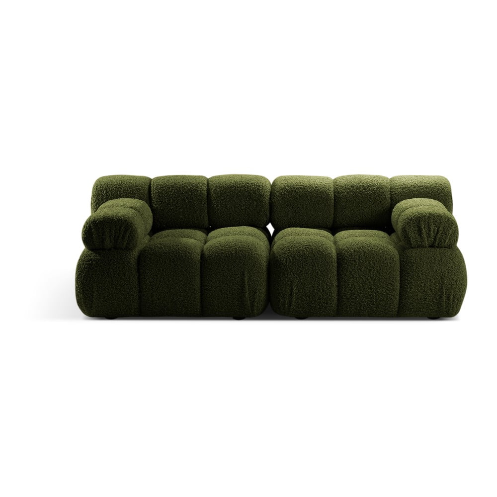 Zöld buklé moduláris kanapé 188 cm Bellis – Micadoni Home