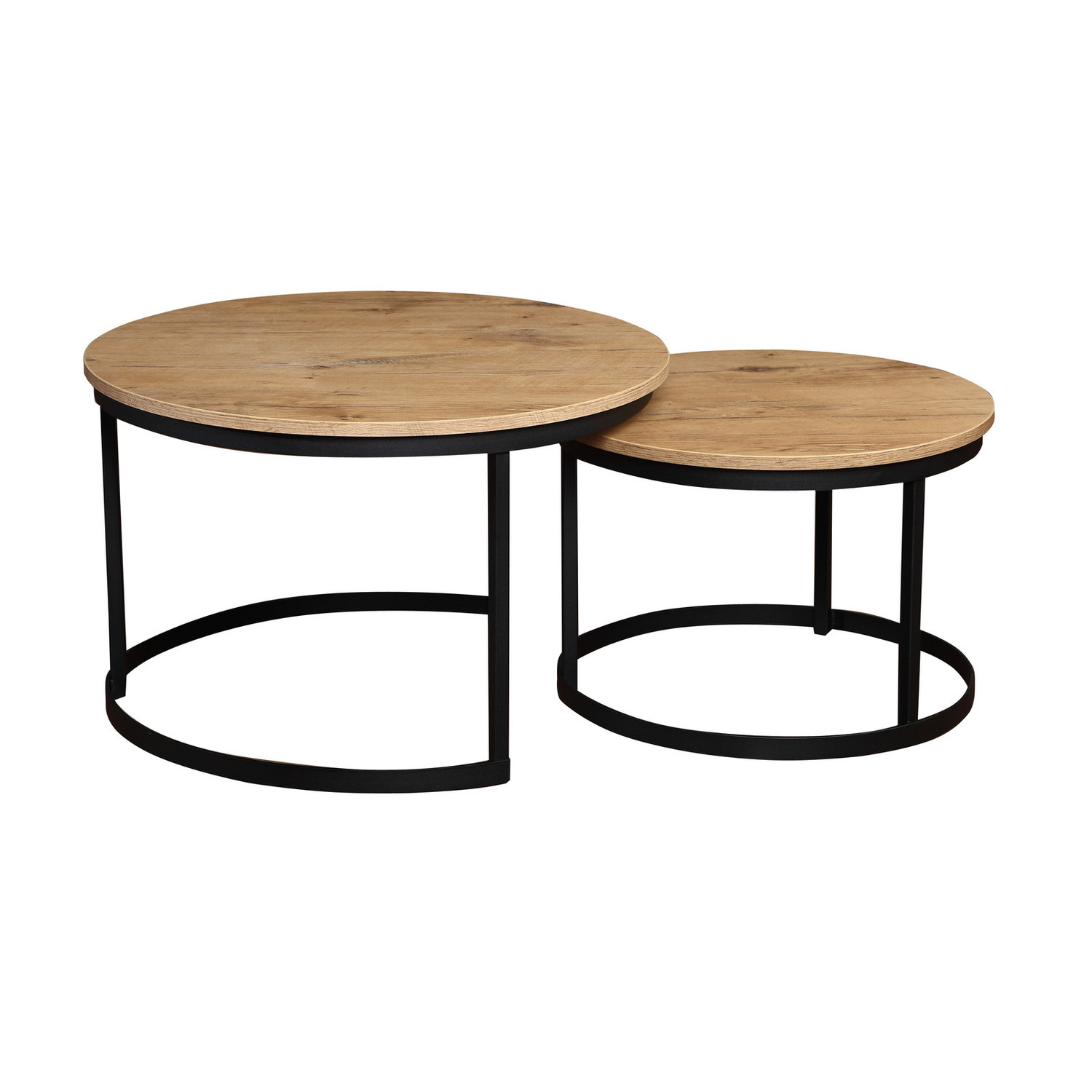 ANIA II dohányzóasztalok (sonoma tölgy / fekete) T-TABLE