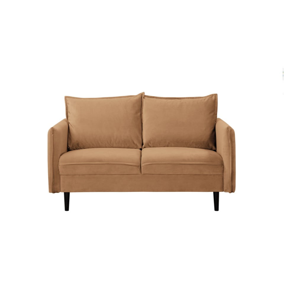 Barna bársony kanapé 138 cm Juli – Ropez