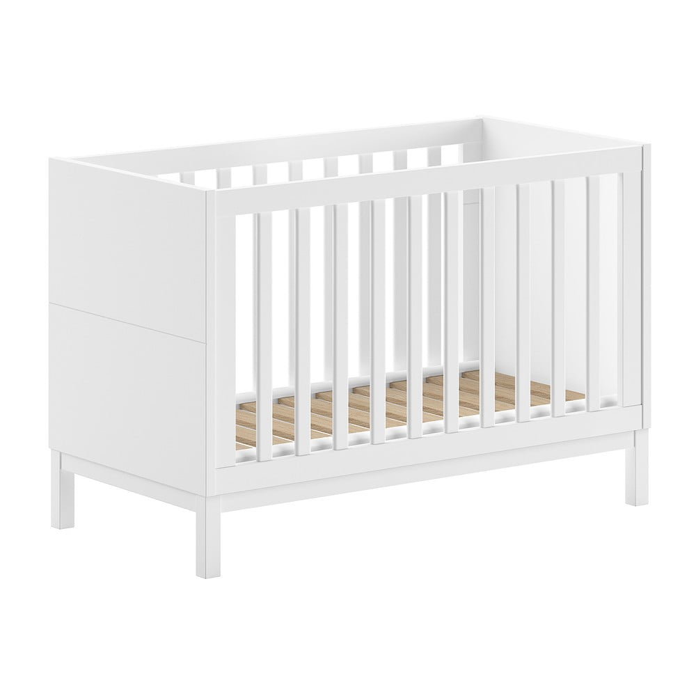 Fehér borovi fenyő babaágy 60x120 cm Eva – Vipack