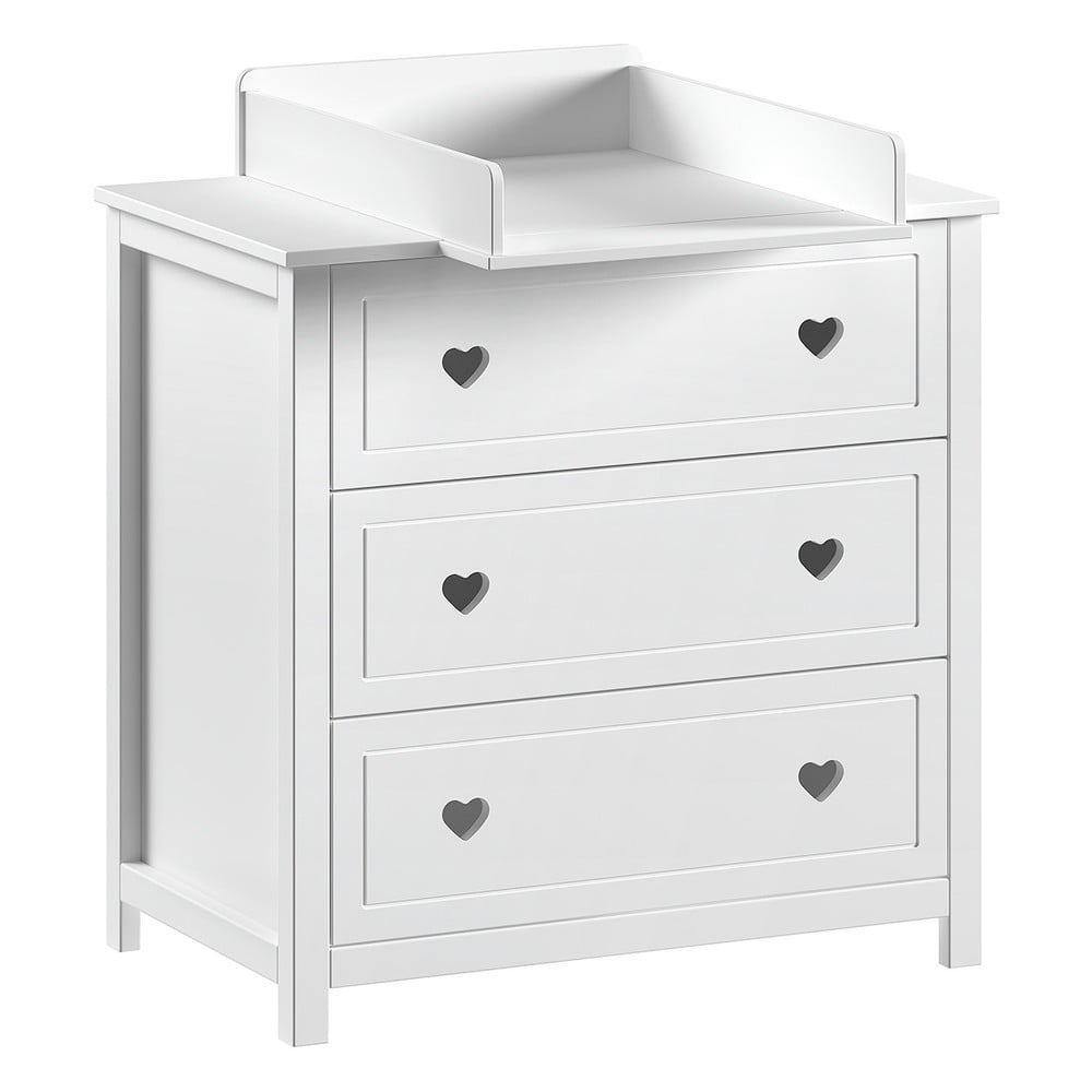 Fehér gyerek komód pelenkázó feltéttel 90x103x73 cm Amori – Vipack