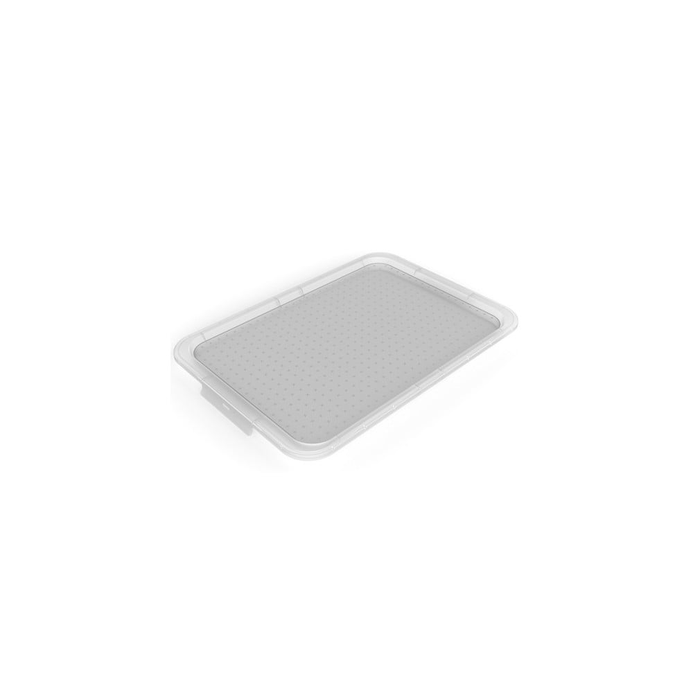 Fehér műanyag tárolódoboz fedél 57x39x3 cm Albris – Rotho