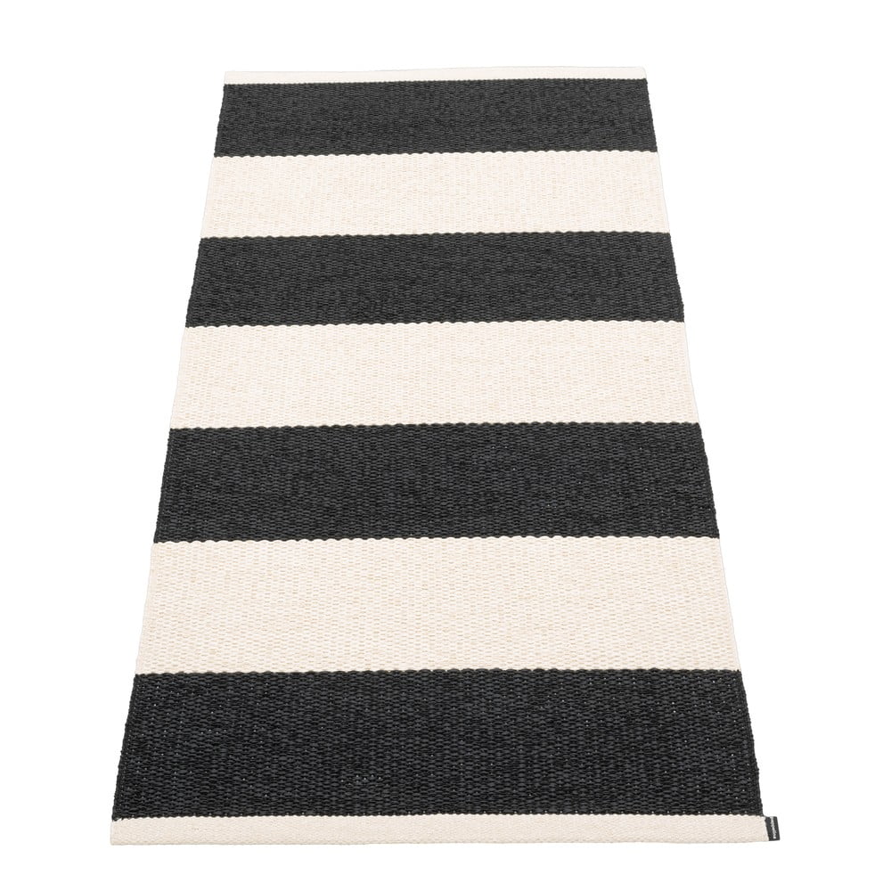 Fekete-fehér kültéri-beltéri futószőnyeg 70x150 cm Bob Black Vanilla – Pappelina