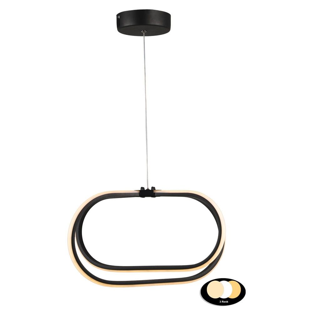 Fekete fém LED függőlámpa ø 42 cm Loca – Squid Lighting