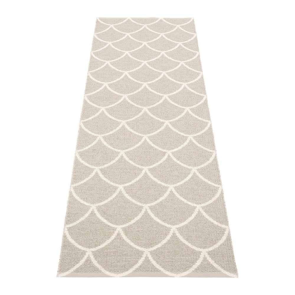 Krémszínű kültéri-beltéri futószőnyeg 70x225 cm Kotte Linen – Pappelina