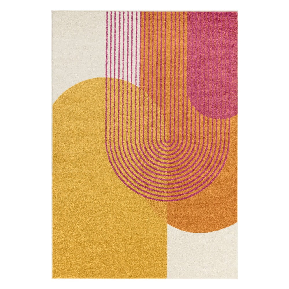 Sárga-narancssárga szőnyeg 200x290 cm Muse Orange Retro – Asiatic Carpets