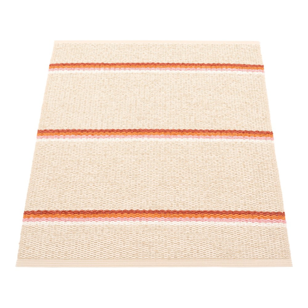 Téglavörös-krémszínű kültéri-beltéri szőnyeg 70x90 cm Olle Brick Cream – Pappelina