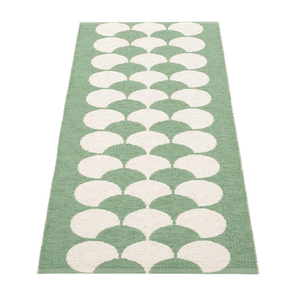 Zöld-krémszínű kültéri-beltéri futószőnyeg 70x150 cm Poppy Oregano – Pappelina