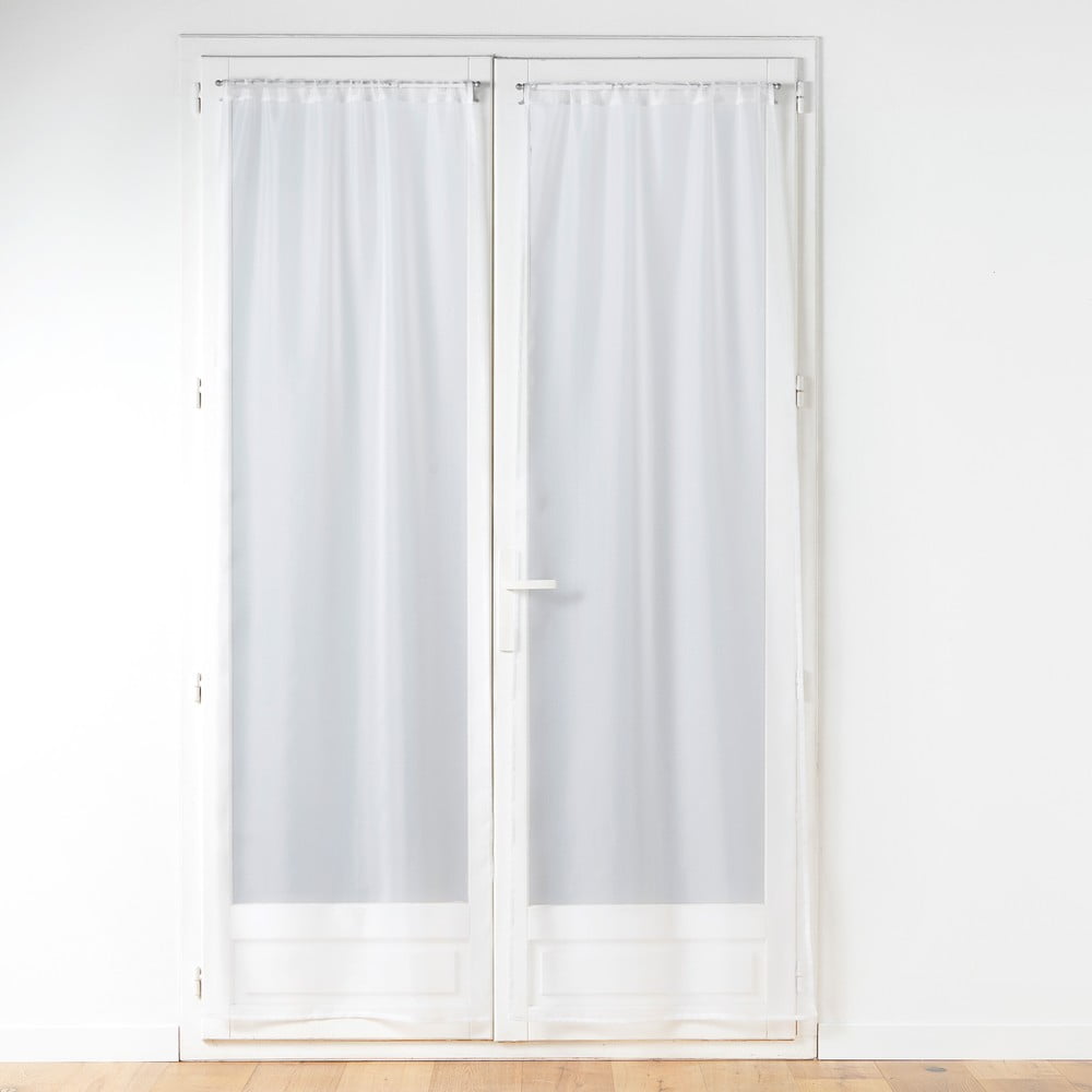 Fehér mikroszatén fényáteresztő függöny szett 2 db-os 70x200 cm Voiline – douceur d'intérieur