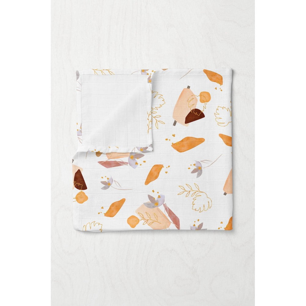 Fehér muszlin gyerek takaró 75x100 cm Boho – Mijolnir