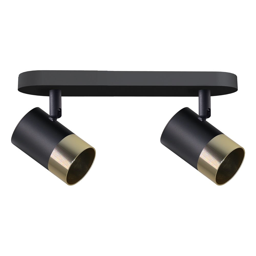 Fekete-aranyszínű mennyezeti lámpa fém búrával 34x5.5 cm Tobi – Candellux Lighting