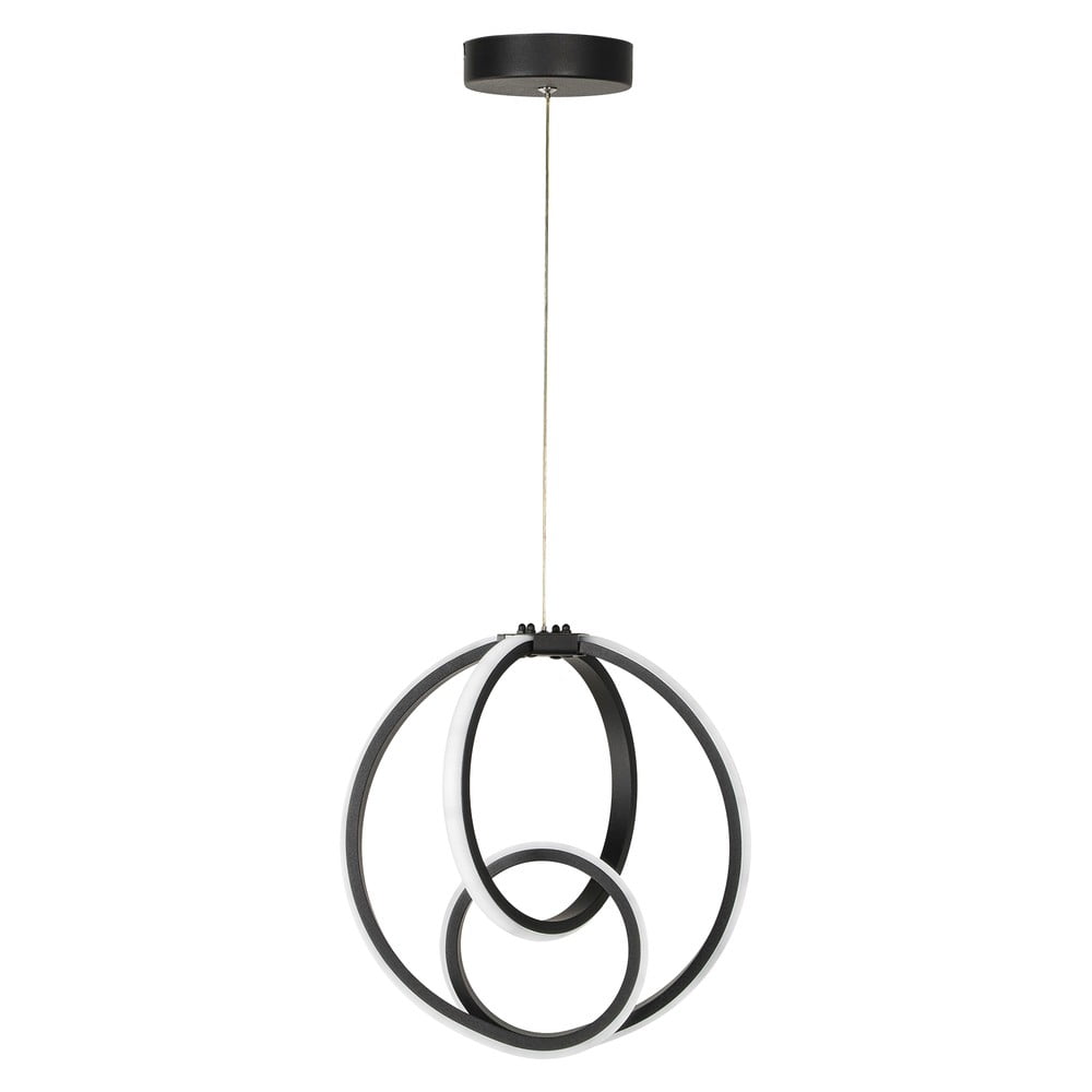 Fekete fém LED függőlámpa ø 28