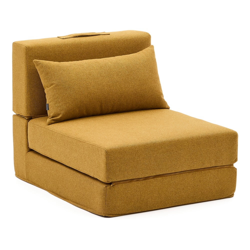 Mustársárga kinyitható fotel Arty – Kave Home