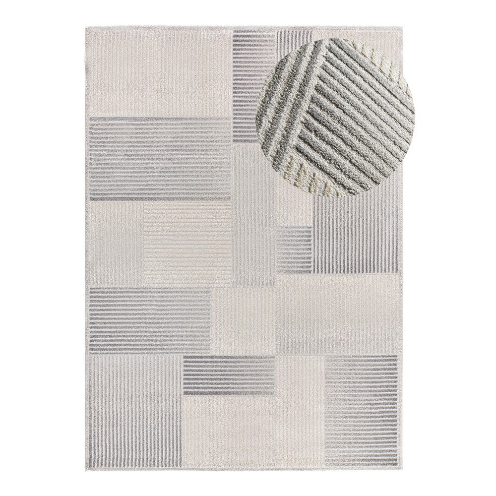 Világosszürke-elefántcsont színű szőnyeg 133x190 cm Baresa – Universal