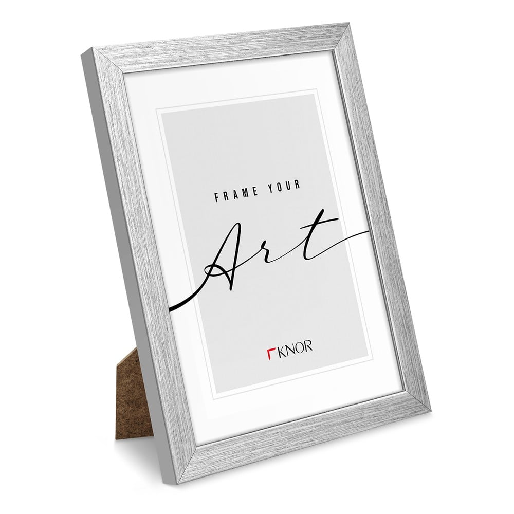 Ezüstszínű álló-fali képkeret 20x26 cm – knor