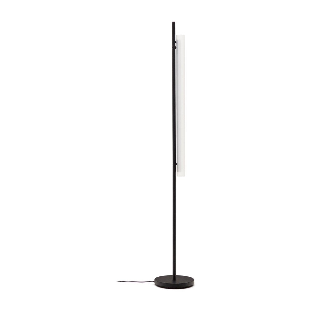 Fekete-fehér LED állólámpa üveg búrával (magasság 150 cm) Vauxall – Kave Home