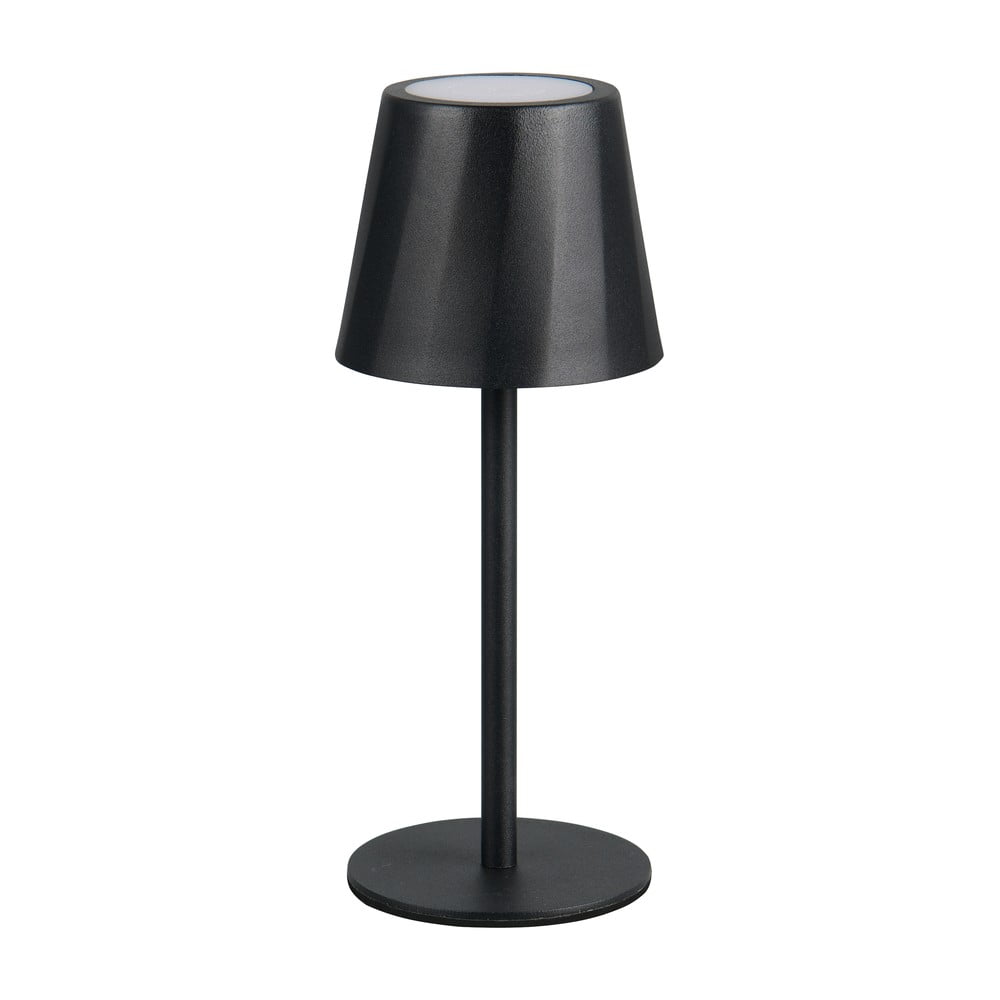 Matt fekete LED asztali lámpa fém búrával (magasság 21 cm) Diaz – Trio