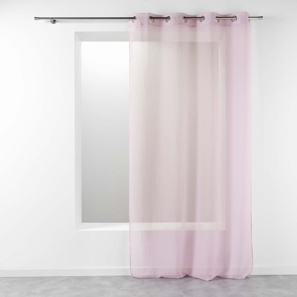 Rózsaszín fényáteresztő függöny 140x240 cm Telma – douceur d'intérieur