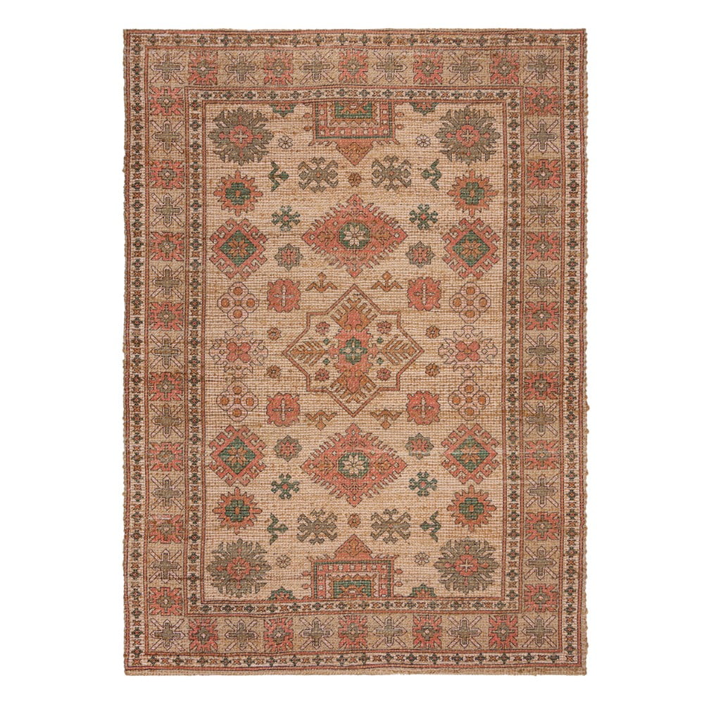 Rózsaszín-terrakotta színű kézi szövésű jutakeverék szőnyeg 120x170 cm Lana Jute – Flair Rugs