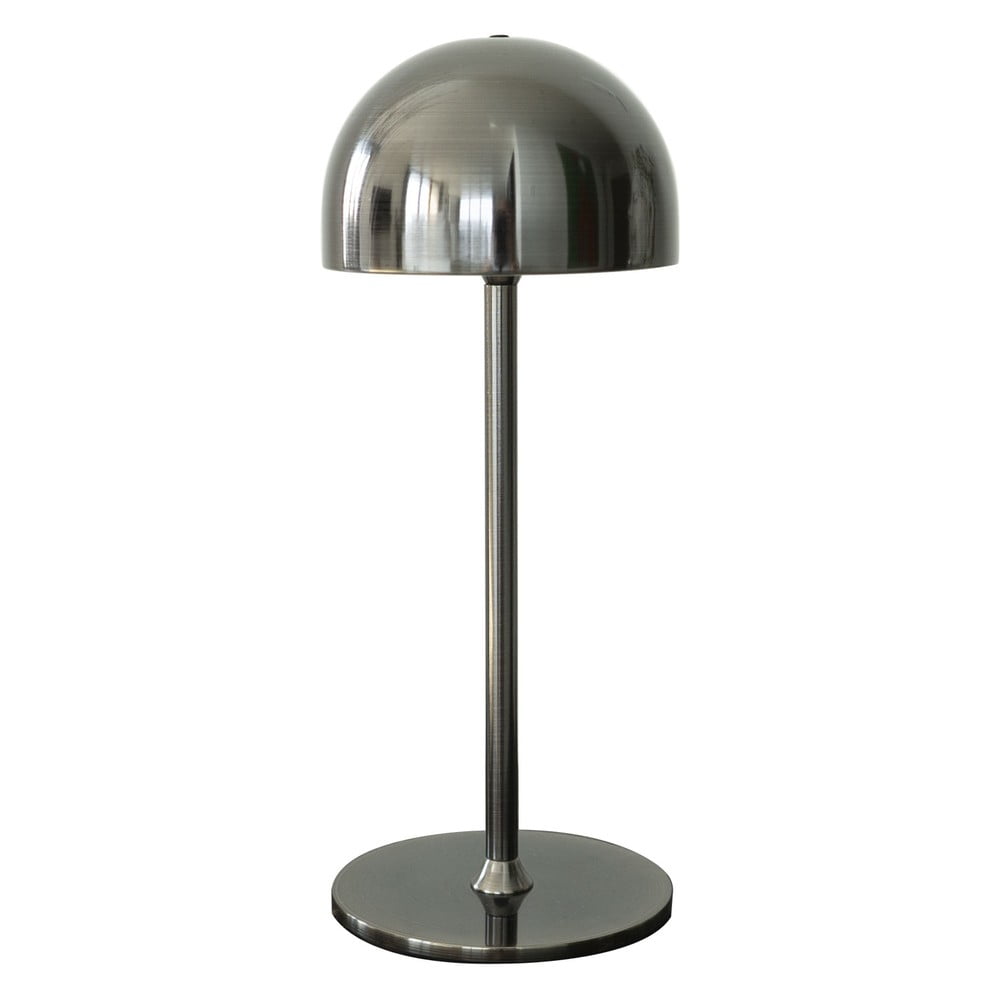 Sötétszürke LED asztali lámpa távirányítóval fém búrával (magasság 30 cm) Tim – Sirius
