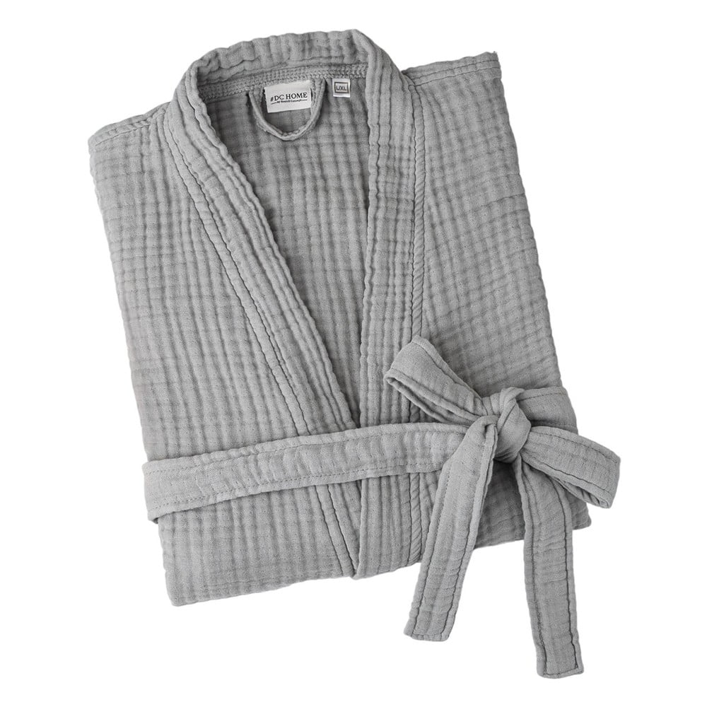 Szürke muszlin fürdőköpeny L/XL Kimono – Foutastic