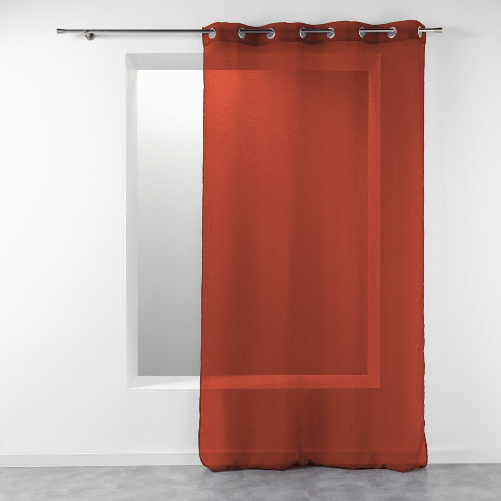 Terrakotta színű fényáteresztő függöny 140x240 cm Telma – douceur d'intérieur