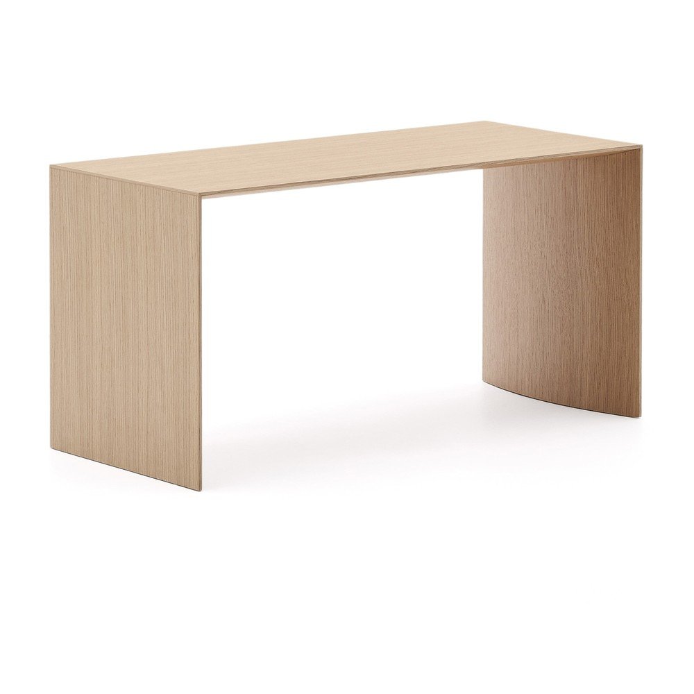 Világos natúr színű dohányzóasztal tölgyfa dekorral 45x90 cm Litto – Kave Home