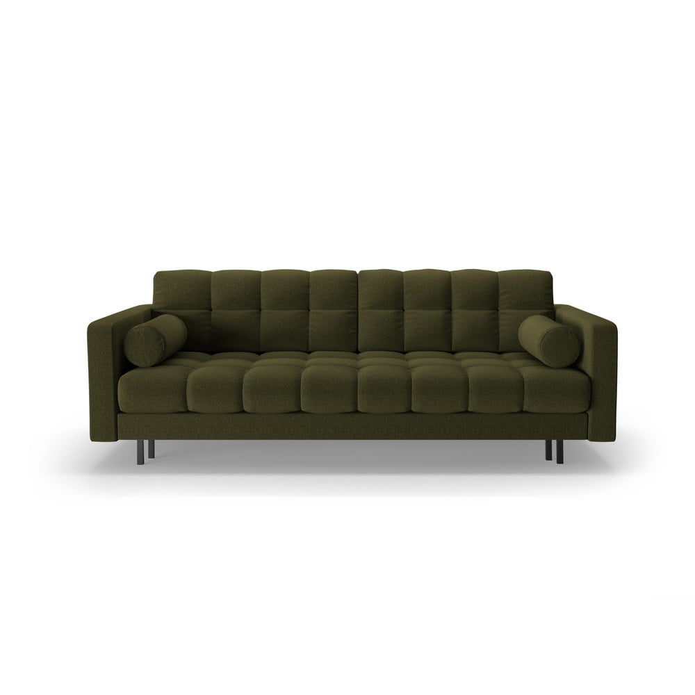 Zöld kinyitható tárolóhelyes kanapé 222 cm Bali – Cosmopolitan Design