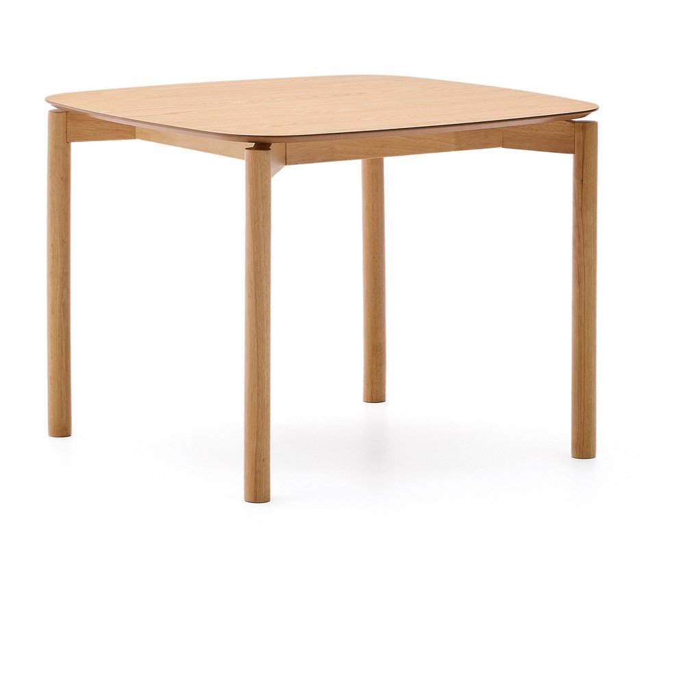 Étkezőasztal kőrisfa dekorral 100x100 cm Indara – Kave Home