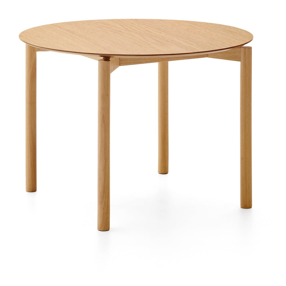 Kerek étkezőasztal kőrisfa dekorral ø 110 cm Indara – Kave Home