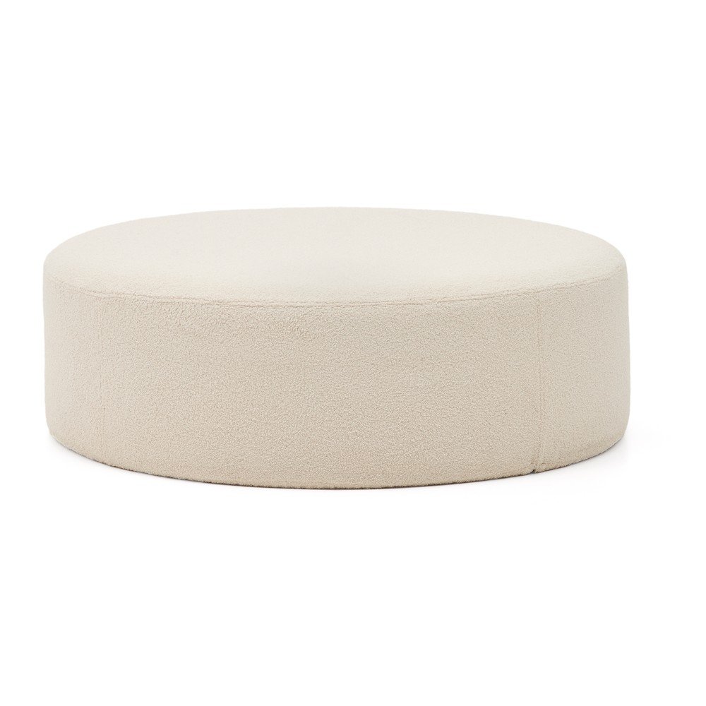Krémszínű buklé puff Kaeli – Kave Home