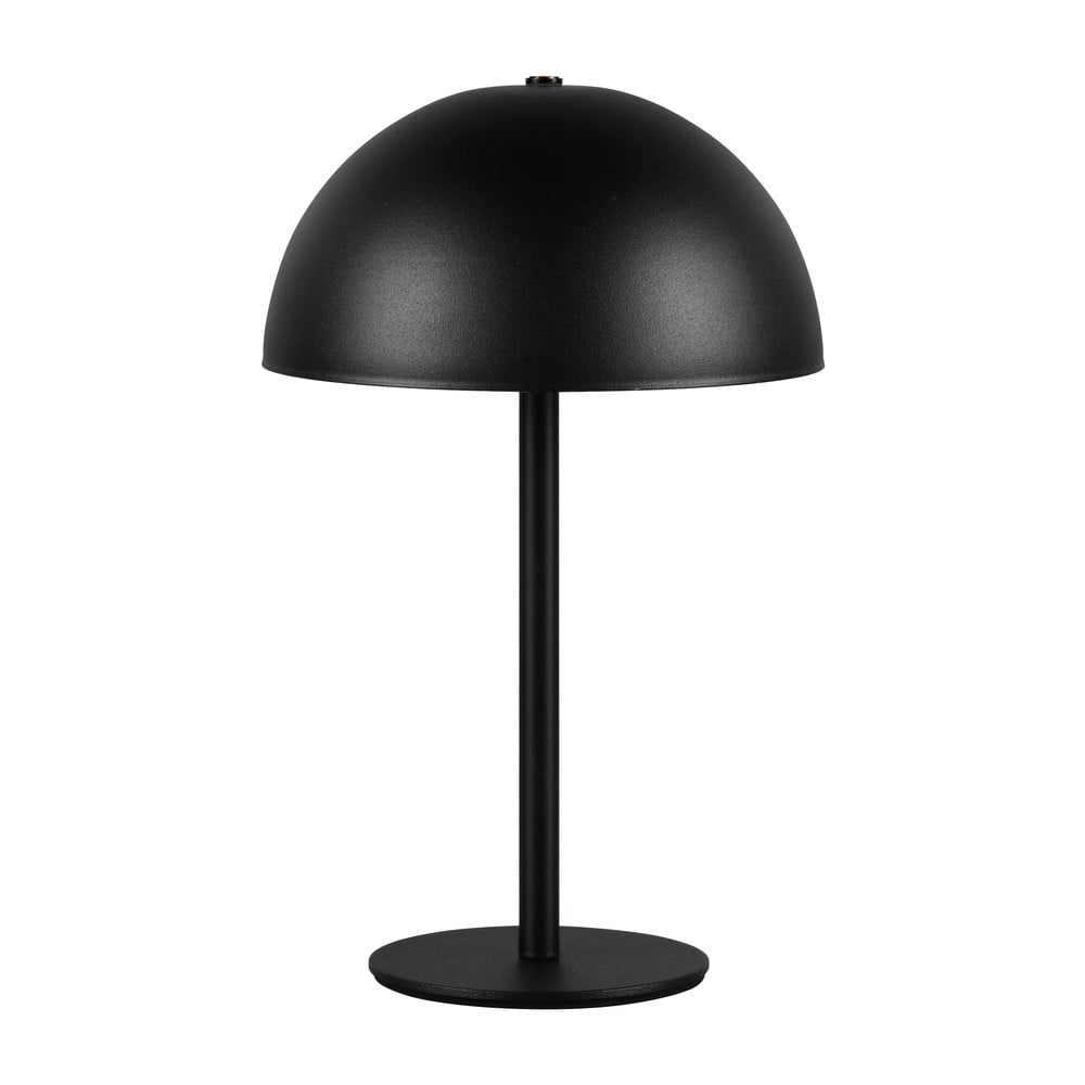 Matt fekete LED asztali lámpa fém búrával (magasság 21 cm) Munoz – Trio