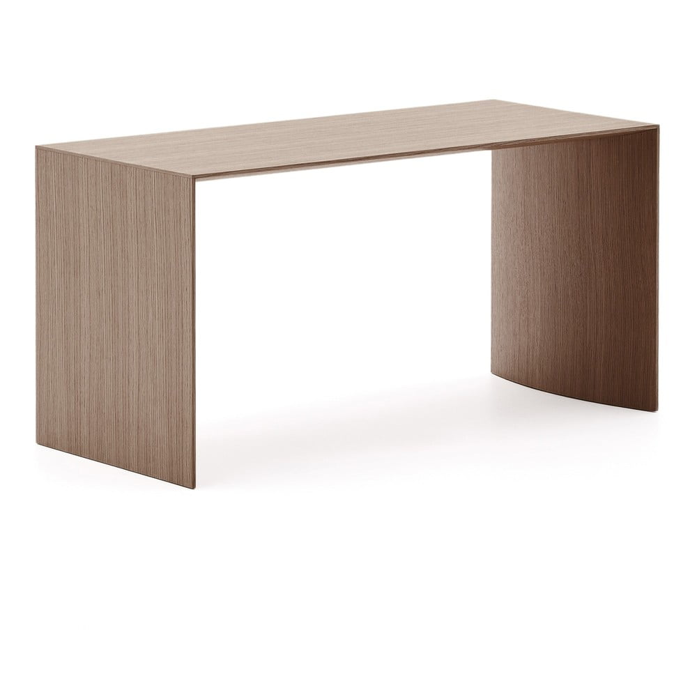 Sötét natúr színű dohányzóasztal diófa dekorral 45x90 cm Litto – Kave Home