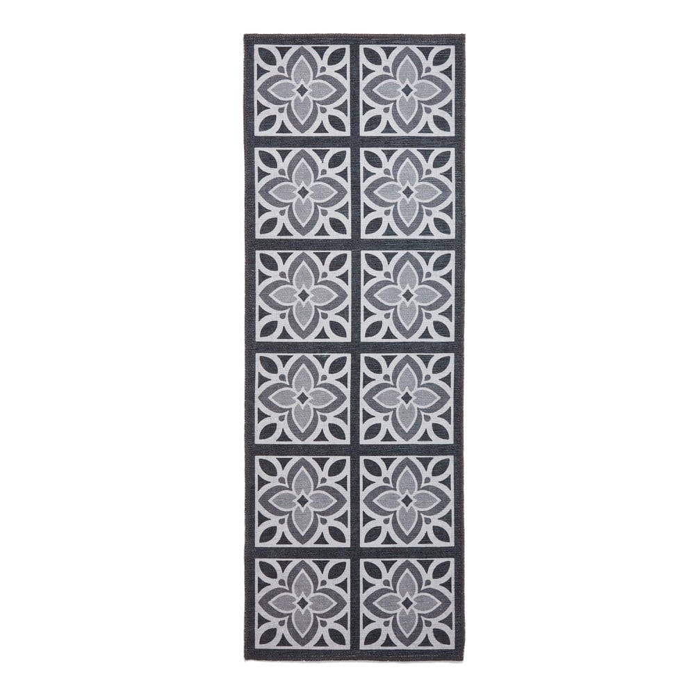 Sötétszürke mosható futószőnyeg 61x170 cm Victoria Grey – Think Rugs