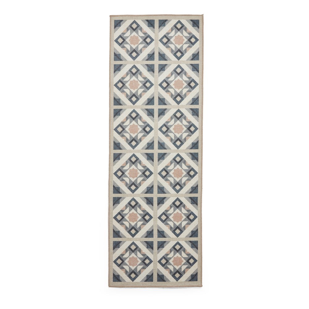 Szürke-krémszínű mosható futószőnyeg 76x230 cm Victoria Orange – Think Rugs
