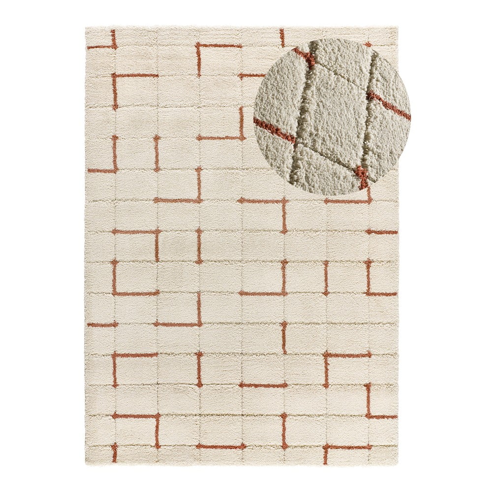 Téglavörös-krémszínű szőnyeg 160x230 cm Brenda – Universal