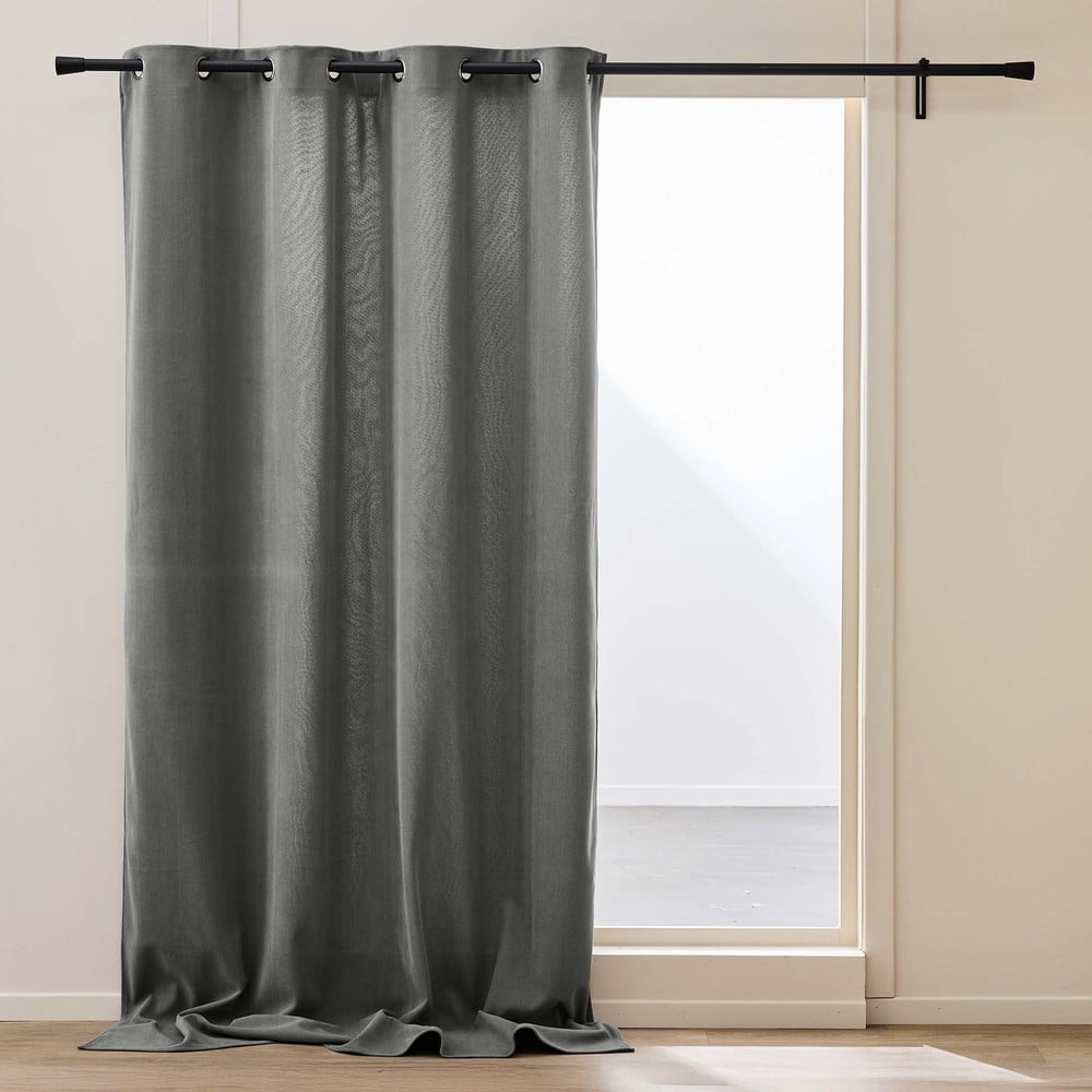 Antracitszürke kordbársony termo függöny 140x260 cm Madison – douceur d'intérieur