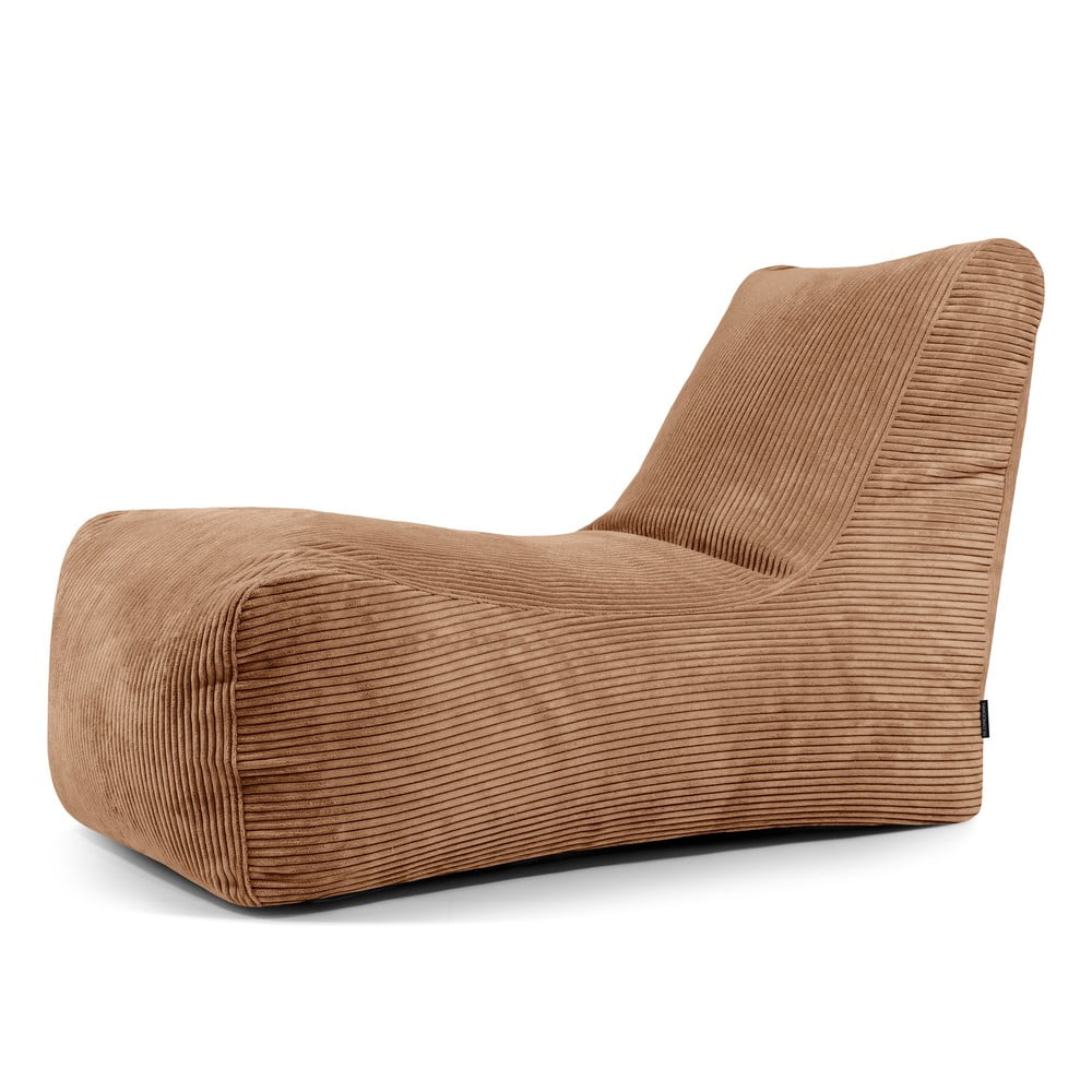 Barna kordbársony babzsákfotel Lounge – SLOWDOWN