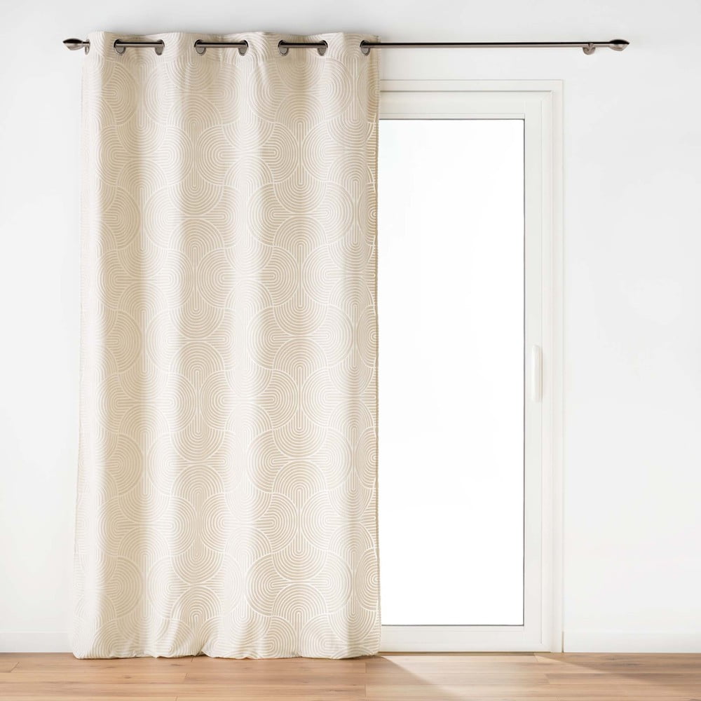Bézs bársony függöny 135x260 cm Eva – douceur d'intérieur