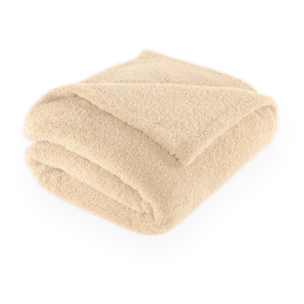 Bézs mikroplüss takaró 150x200 cm Cocoon – Tiseco Home Studio