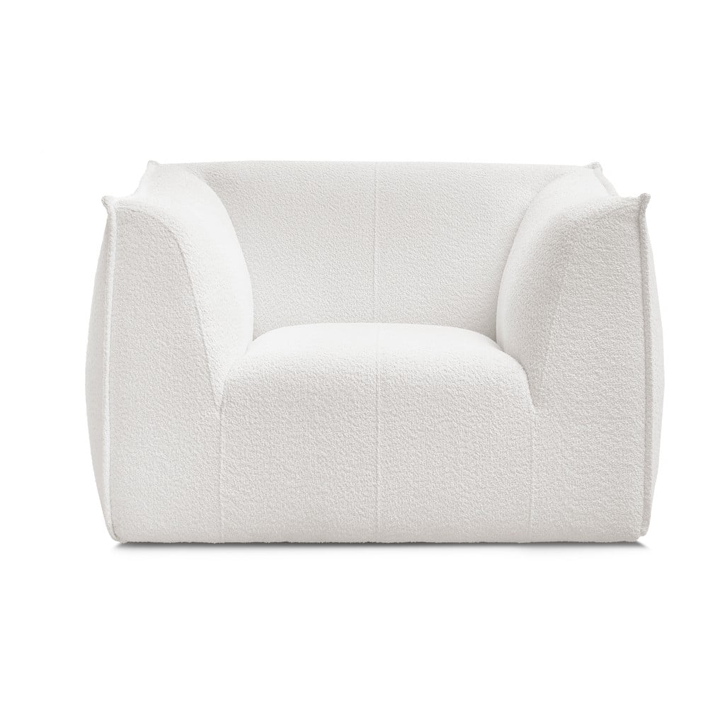 Fehér buklé fotel Giorgia – Bobochic Paris