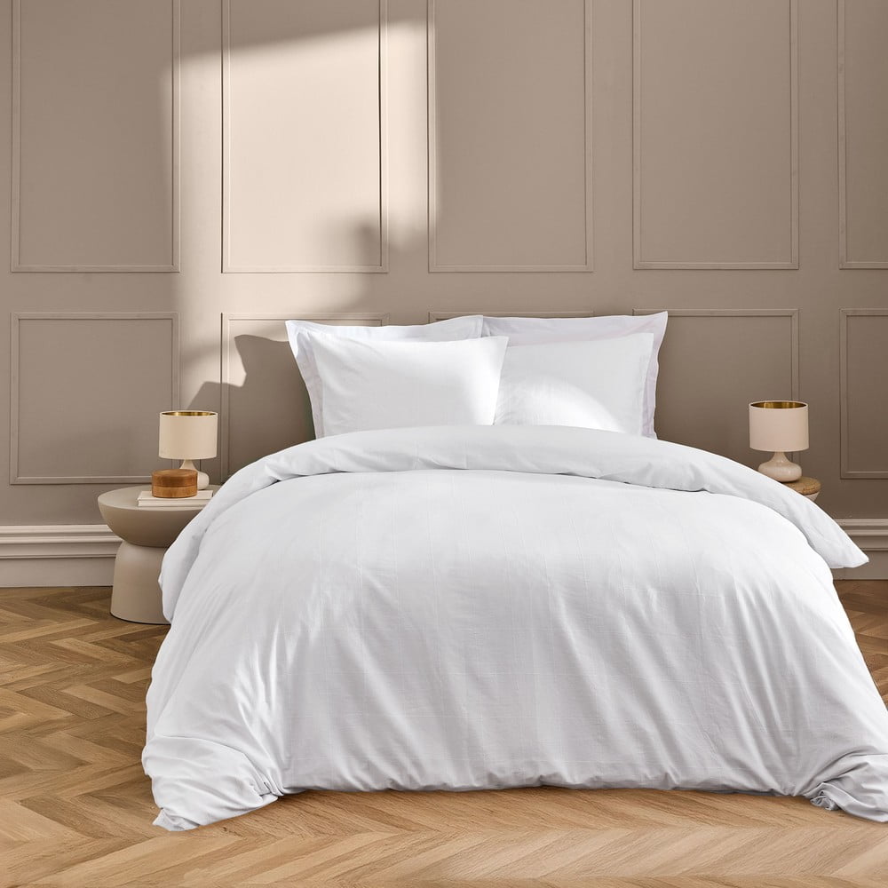 Fehér kétszemélyes-hosszabbított ágyneműhuzat 240x220 cm Linella – douceur d'intérieur
