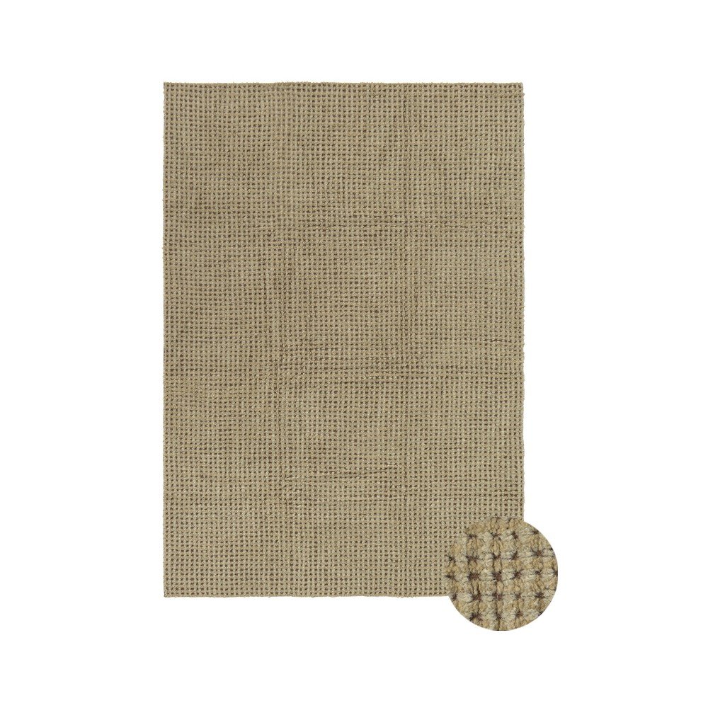 Khaki mosható-kézi szövésű gyapjú szőnyeg 140x200 cm Unexpected Wool – Lorena Canals