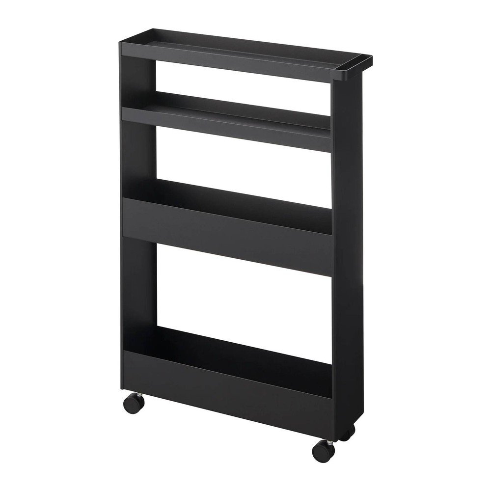 Matt fekete acél fürdőszobai polcos állvány 48x80